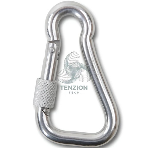 Moschettone Asimmetrico Con Ghiera Per Connessioni Generiche Acciaio Inox AISI 316