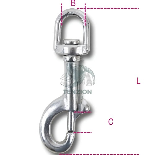 Moschettone A Girello Acciaio Inox AISI 316
