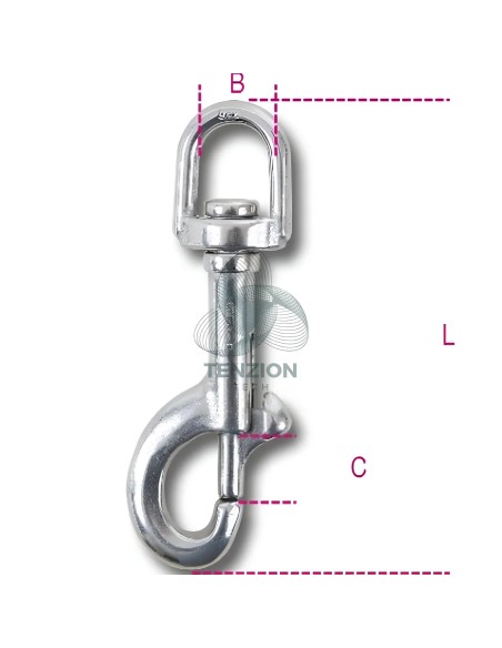 Moschettone A Girello Acciaio Inox AISI 316