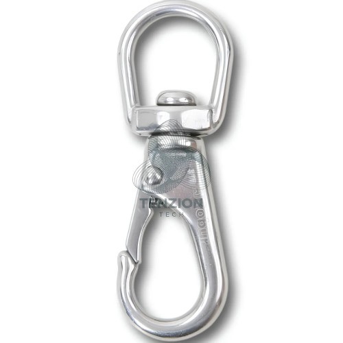 Moschettone A Gancio Con Girello Sicura Acciaio Inox AISI 316