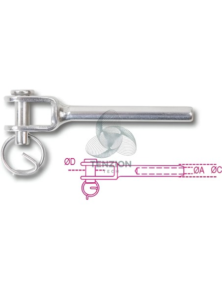 Terminale A Forcella Acciaio Inox AISI 316