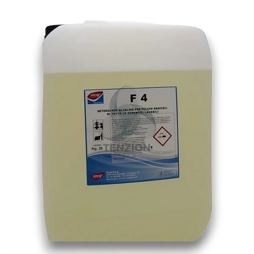 Detergente F4 Alcalino 25Kg per Superfici - Socaf