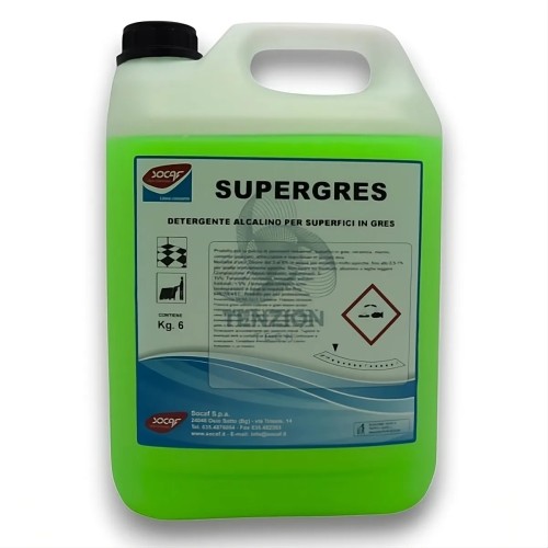 Detergente Supergres 6Kg per Gres e Superfici - Socaf