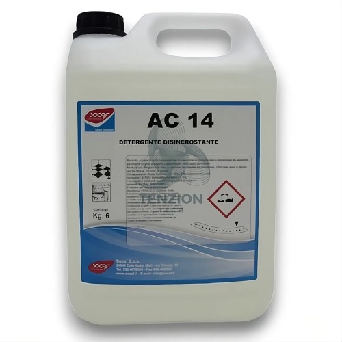 Detergente AC 14 Disincrostante 6Kg per Superfici - Socaf