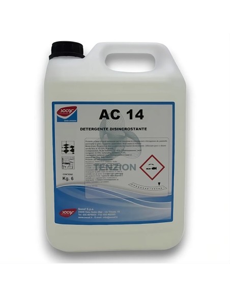 Detergente AC 14 Disincrostante 6Kg per Superfici - Socaf