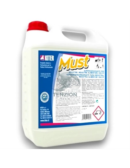 Detergente Must Supersgrassante 5Lt per Industrie - Socaf