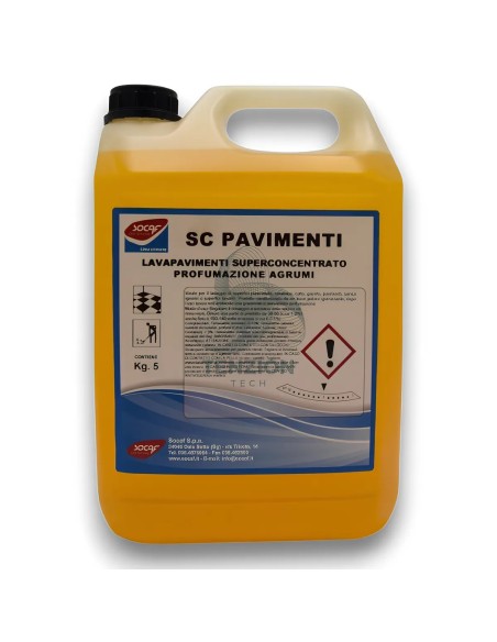 Detergente SC Superconcentrato Agrumi 5Kg Pavimenti - Socaf