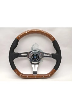 Volante Nardi Ø350mm | Mogano con Rivetti | Kallista Line