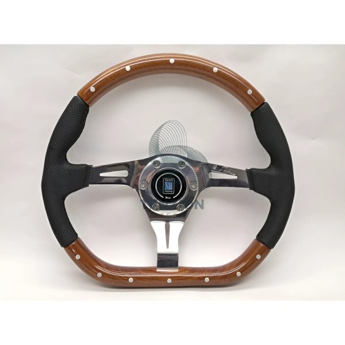 Volante Nardi Ø350mm | Mogano con Rivetti | Kallista Line