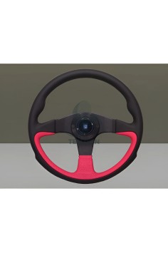 Volante Nardi Ø350mm | Pelle Nera/Rossa | Challenge Line