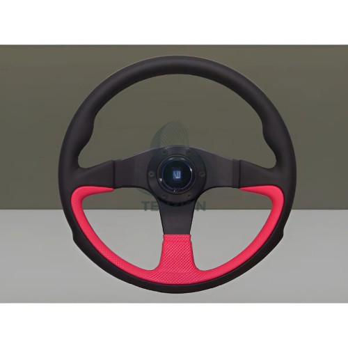 Volante Nardi Ø350mm | Pelle Nera/Rossa | Challenge Line
