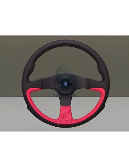 Volante Nardi Ø350mm | Pelle Nera/Rossa | Challenge Line