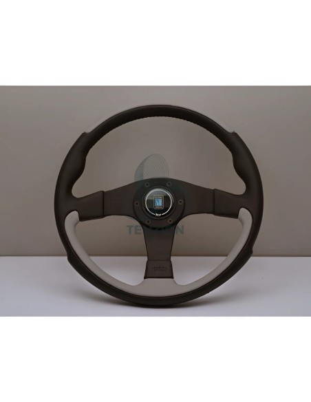 Volante Nardi Ø350mm | Pelle Nera/Grigia | Leader Line