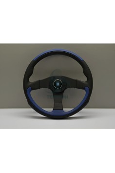 Volante Nardi Ø350mm | Pelle Nera/Blu | Leader Line