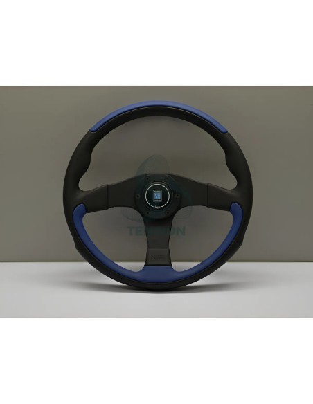 Volante Nardi Ø350mm | Pelle Nera/Blu | Leader Line