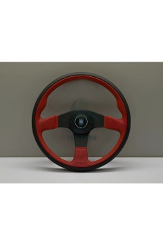 Volante Nardi Ø350mm | Twin Line Pelle Nera/Rossa