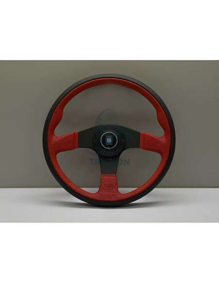 Volante Nardi Ø350mm | Twin Line Pelle Nera/Rossa