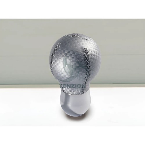 Pomello Cambio Pelle Argento Ball | Personal